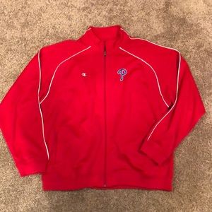 Red champion Phillies sports jacket